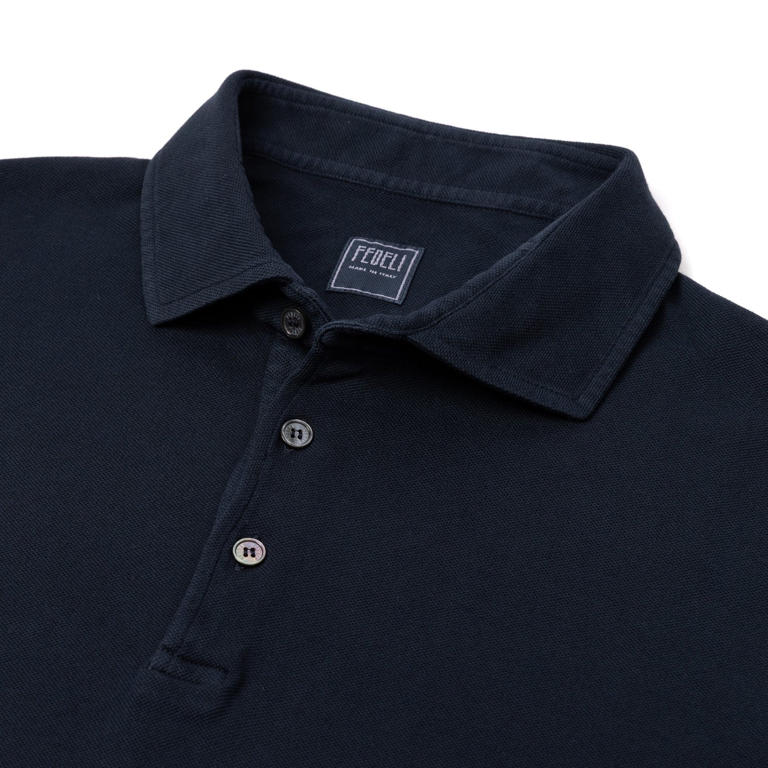 Longsleeve-Polo "Zero" aus reiner Giza-Baumwolle